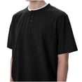 thumbnail image 4 of pstuiky camisetas para hombre, Blusas/camisetas casuales de verano para hombre, de color liso y cuello redondo ropa de hombre m, 4 of 5