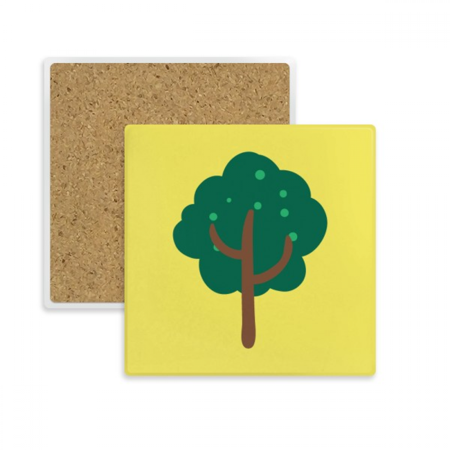 

Flourish Tree Cartoon Lovely Coaster Cup Mug Square Holder Absorbent Stone 2pcs