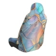 thumbnail image 2 of Wukai Pastel Abstract Fluid Art Full Set Car Seat Covers with Soft Padding Universal Auto Front Seats Protector and Cushion Mat, 2 of 5