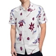thumbnail image 4 of High Quality Hawaiian Shirts for Men Short Sleeve Aloha Beach Shirt Floral Summer Casual Button Down Shirts Blouses 3BA5OI, 4 of 7