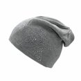 thumbnail image 2 of Women's Star Rhinestones Knit Soft Beanie Korean Fashion Hip-hop Men's Cap Y2K Casual Harajuku Warm Hats, 2 of 4