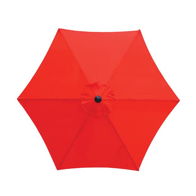 Parapluie de Patio Rouge Inclinable de 7,5 Pieds