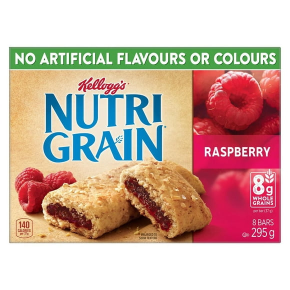 Kellogg's Nutri-Grain Cereal Bars 295g - Raspberry, 8 Bars, 295g, 8 bars