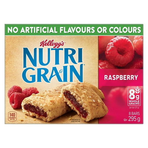 Kellogg's Nutri-Grain Cereal Bars 295g - Raspberry, 8 Bars, 295g, 8 bars