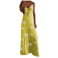 thumbnail image 1 of Pompotops Robe Longue d'Été Décontractée à Imprimé Floral Amincissant pour Femmes, 1 of 8