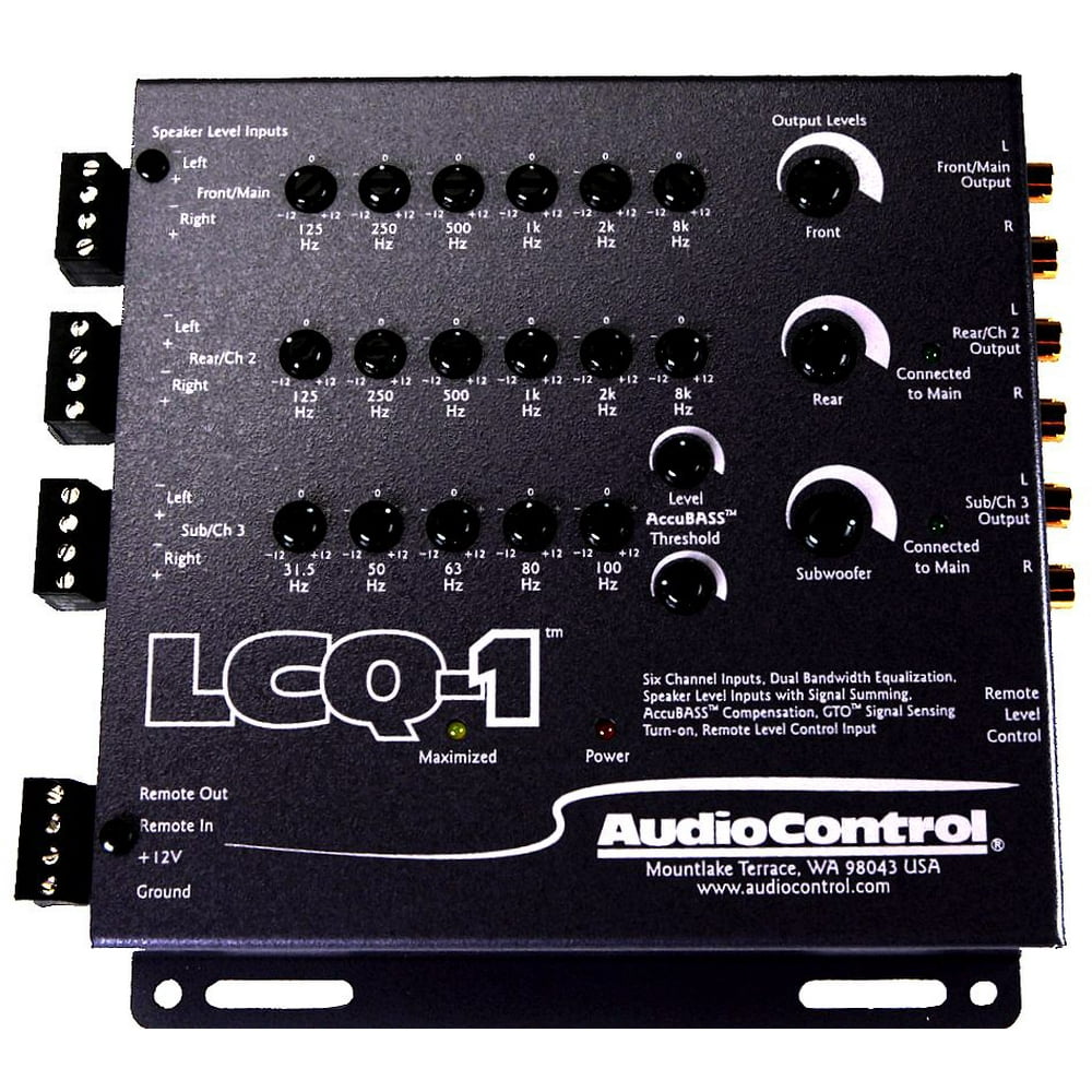 AudioControl LCQ1 Black Six Channel Line Output Converter with EQ and