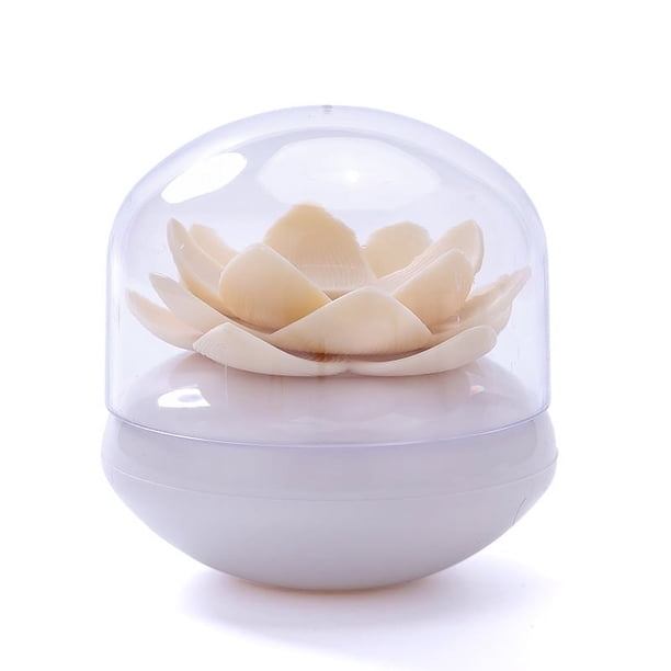 Caja para palillos de dientes con soporte de algodón Lotus - 3PCS Colección beige + blanco + gris-palillo de dientes