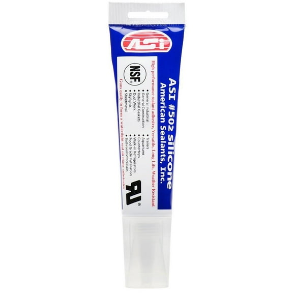 ASI Silicone Sealant 100% RTV - 2.8 oz Squeeze Tube -White-