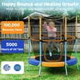 thumbnail image 6 of Aimee Lii 48" Toddler Trampoline with Safety Enclosure Net, Large Trampoline for Backyards, Outdoor Kids Trampoline-Orange, 6 of 10