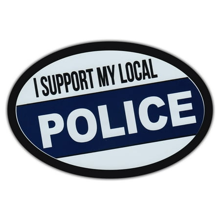 support law enforcement oval magnetic bumper magnet sticker police local car dialog displays option button additional opens zoom