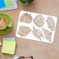 thumbnail image 3 of Seashell Plastic Stencil for Walls and Crafts DIY 11.7x8.3 inch Reusable The Undersea World Drawing Painting Stencil Template for Painting on Wood Floor Furniture Paper and Fabric, 3 of 9