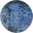 thumbnail image 1 of Ahgly Company Machine Washable Indoor Round Industrial Modern CornflowerBlue Area Rugs, 4' Round, 1 of 7
