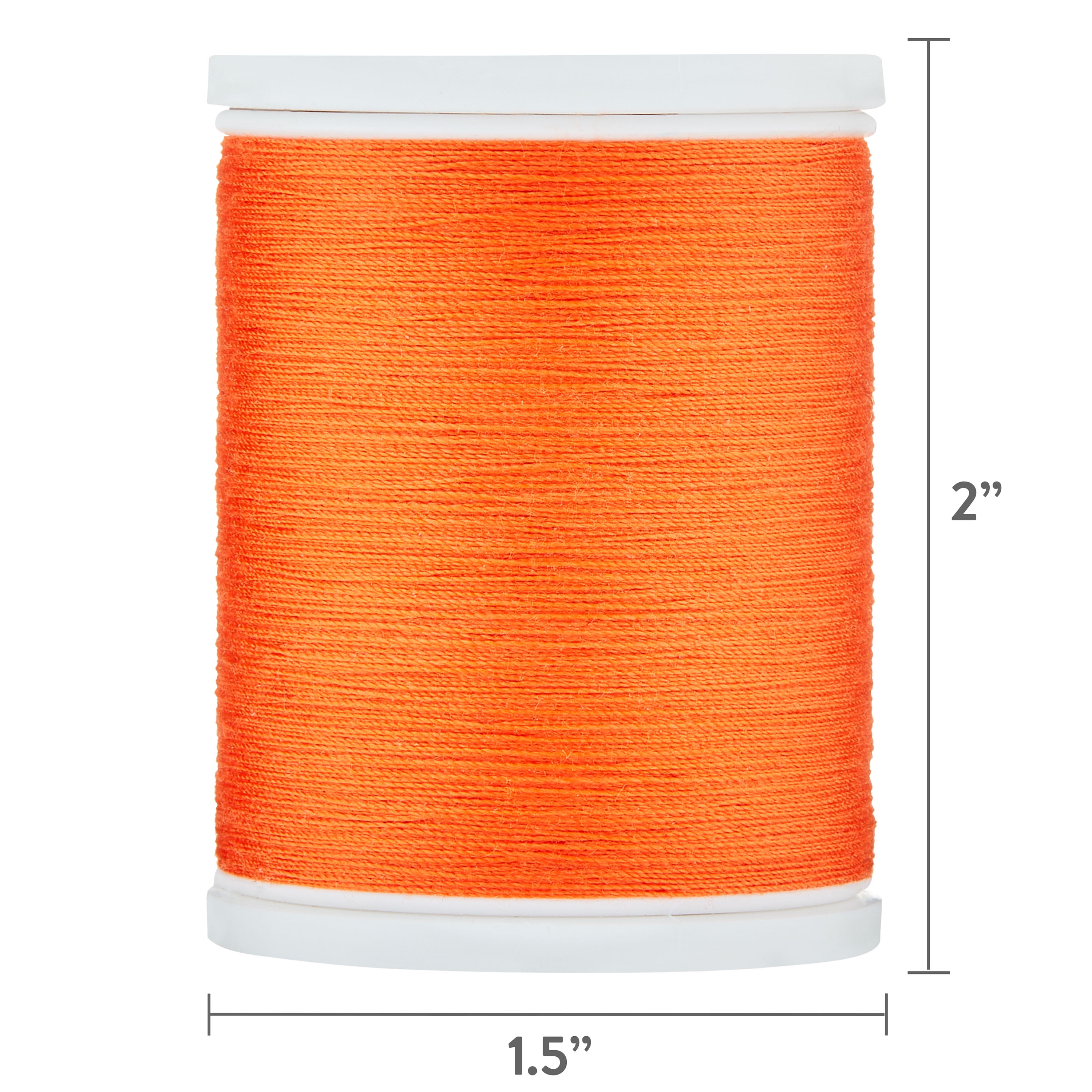 Hello Hobby Bright Orange 100% Polyester All Purpose Thread, 300 Yards