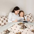 thumbnail image 4 of Manfei Cute Highland Cattle Queen Comforter Set 3 Pieces,Cartoon Floral Animal Comforter Sets Queen,Light Beige Brown,1 Comforter and 2 Pillowcases,Reversible, 4 of 6