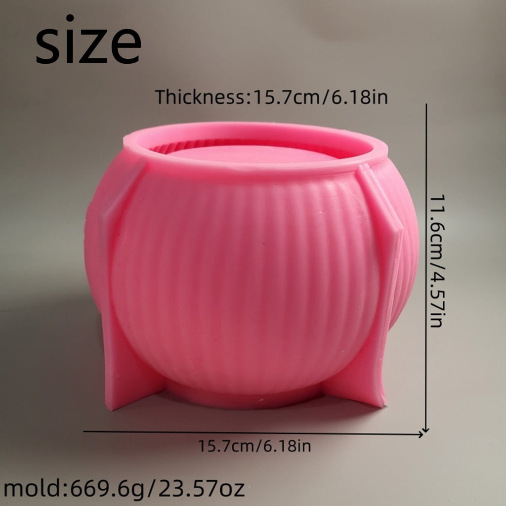 lanema Silicone Stripe Planter Mold for Concrete Resin Craft Home Garden Decoration