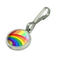 thumbnail image 2 of Double Rainbow Pride Arc Antiqued Charm Clothes Purse Suitcase Backpack Zipper Pull Aid, 2 of 4