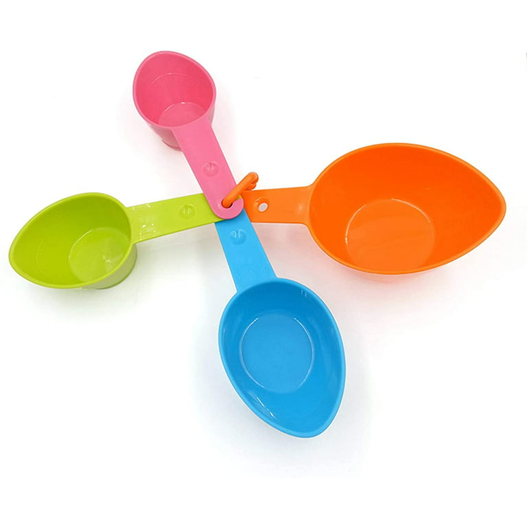 HINMAY Pet Food Scoops Plastic Measuring Cups Set for Dog Cat and Bird Food  (Random Color)