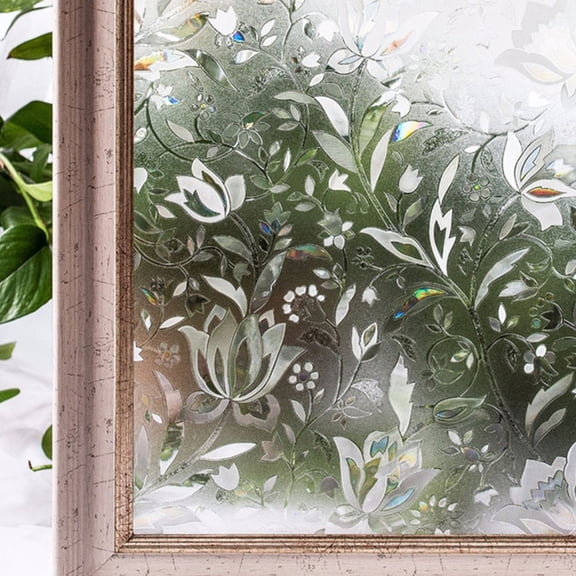 LOLIPPYY Pattern Frosted White Window Film 45x200CM Decorative Privacy Sticker 1 Pc