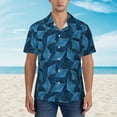 thumbnail image 4 of Lsque Stingray pattern Hawaiian Shirt for Men, Unisex Summer Beach Casual Short Sleeve Button Down Shirts-XX-Large, 4 of 9