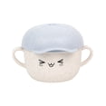 thumbnail image 1 of Creative Wheat Straw Kids Rice Bowl Cartoon Bowls with Lid Baby Feeding Tableware (Blue), 1 of 8