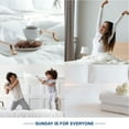 thumbnail image 7 of SUNDAY HOME 100% Cotton Percale 3 Piece, Twin XL-Sheet Set - White, 7 of 7