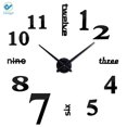 thumbnail image 3 of Deago Frameless DIY Wall Clock,Large Modern 3D Mirror Wall Clock Decor Sticker DIY Clock kit for Home Living Room Bedroom Office Decoration (Black), 3 of 8