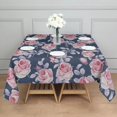 thumbnail image 3 of Pioneer Flower Floral Print Pattern Square Tablecloth,Waterproof Square Table Cover,Wipeable Spillproof Washable Table Cover for Home Kitchen Party Decor 60"x60"(152x152cm), 3 of 6
