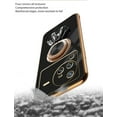 thumbnail image 4 of Compatible with Vivo X80 Pro Case Silicone TPU Shockproof Vivo X80 Pro Phone Case Plating Astronaut Cute Pattern TPU Cases with Ring (Vivo X80 Pro, Black), 4 of 14