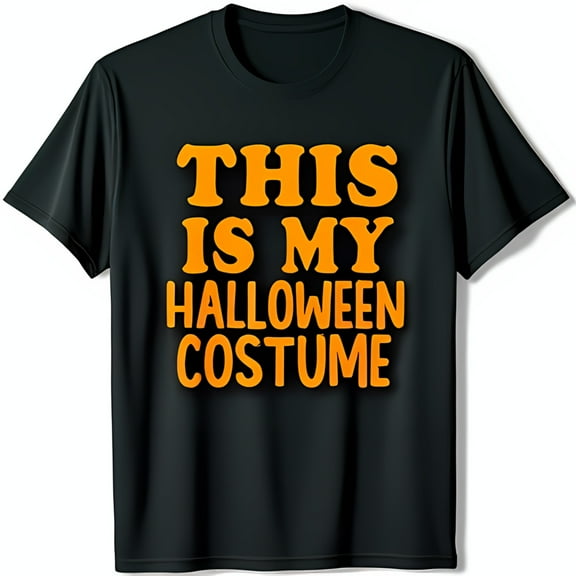 Black T-Shirt with Bold Text: THIS IS MY HALLOWEEN Fun Festive
