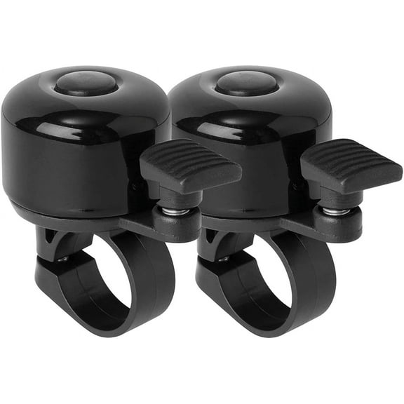 Bike Bell 2 Pack with Loud Melodious Sound Classic Mini Bicycle Bell for Kids Adults Bike Horn for Road, Mountain Bike for Scooter, MTB, BMX