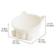 thumbnail image 3 of FastXmas Cat Food Bowl,Cat Shape Cute Pet Bow, Ceramics Raised Bowl Tilted 15 Degrees Elevated Cat Food and Water Bowls, Anti Vomit Dog Kitten Food Dishes Pet for Cats and Small Dogs(6.1x4.1 In), 3 of 6