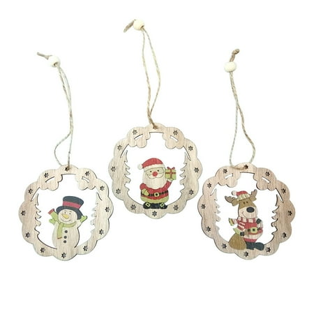 

Veki Christmas Wooden Handicraft Pendant Christmas Tree Decoration Woodwork Small Pendant Craft Jewels