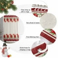 thumbnail image 4 of Christmas Winter Shower Curtain, 48" x 72", Poinsettia Red Floral Linen Waterproof Bathroom Curtain Washable Shower Curtain Set with 12 Hooks, 4 of 6