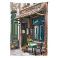thumbnail image 3 of Ambesonne City Tablecloth Rectangular Table Cover, Street Paris Cafe Eating, 52"x70", Multicolor, 3 of 4