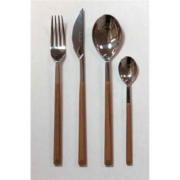 Red Vanilla 17B07091 Sushi Queen Mahogany Flatware Set - 24 Piece