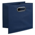 thumbnail image 7 of Niche Regency Flip Flop 34 in. Square Folding Bookcase with Folding Fabric Bins- Grey/Blue, 7 of 7