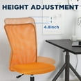 thumbnail image 5 of BestOffice Ergonomic Armless Office Chair with Adjustable Height, Lumbar Support for Adults(Orange), 5 of 7