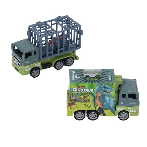 Juguete de Camión para Niños, Vehículo de Transporte de Dinosaurio, Retroceda La Jaula de Puerta de Aperta para Niñas para Niños