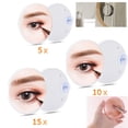 thumbnail image 4 of Asunby 7-Piece Magnifying Mirror and Eyebrow Tweezers Kit, 5X, 10X, 15X Portable Makeup Mirror with Suction Cups for Travel, 4 of 11