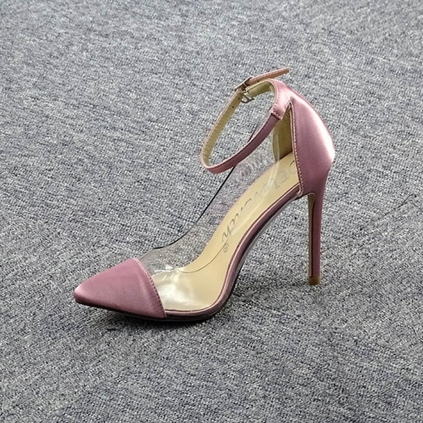 Cameland Women's Shoes Summer Elegant Stilettos Super High Heels Pointed  Color Matching Transparent Fashion Ankle Strap Sandals
