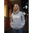 thumbnail image 2 of Live Life Daisy Lettering Hoodie Women -Image by Shutterstock, Female 5X-Large, 2 of 4