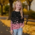 thumbnail image 5 of Drmagiyhm Girls Long Sleeve Shirts Size 10-12 Basic Shirt Floral Print T-Shirt Casual Crewneck Stretchy Girl Comfy Fall Tees 7-8 Years Light pink, 5 of 5