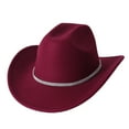thumbnail image 3 of Riforla Men's and Women's Woolen Hats Western Cowboy Top Hat Three of Rhinestones Sun Hats RD2, 3 of 4