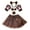 Brown, variant on Petitebelle Bear Headband Bowtie Tail Gloves Tutu 5pc Costume (Brown/Pink, 1-5 Years)