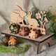 thumbnail image 5 of 2 juegos de decoración para el hogar, soporte para decoraciones de Pascua, adornos de fiesta, patrón de conejo, regalos sin terminar con ilustraciones de artesanía fina Inevent HA028293-00, 5 of 7