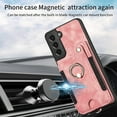thumbnail image 5 of Phone Case for Samsung Galaxy S21 Plus S21+ 5G Wallet Cover with Screen Protector and Wrist Strap Lanyard RFID Card Holder Ring Stand Cell Accessories S21+5G S21plus 21S + S 21 21+ G5 Women Men Pink, 5 of 7