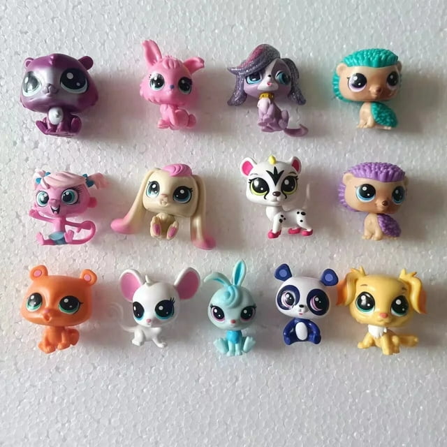 Aléatoire Tout Petit 3-5 cm Animalerie Grand Animal Mignon Chat Chien Lapin LPS Modèles Figurines Jouets Filles Collection Cadeau Aléatoire 10 Pcs