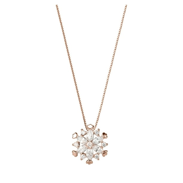 Rhinestone collar de gargantilla de plata del copo de nieve Collares de cristal de la cadena de joyería para las mujeres niñas