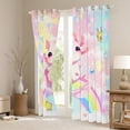 thumbnail image 3 of Erosebridal Cartoon Animal Axolotl Curtains Pack of 2(38x45),Rainbow Stars Print Black Out Curtains,Dreamy Colorful Curtains for Living Room,Super Cozy Room Decorative, 3 of 6