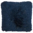thumbnail image 1 of HomeRoots 386413 Plush Navy Shag Accent Throw Pillow, 1 of 1